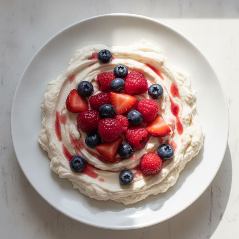 Silky Greek Yogurt Protein Mousse with Mixed Berries