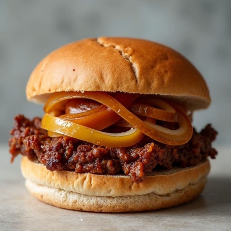 Smoky Lean Brisket Sandwich with Caramelized Onions