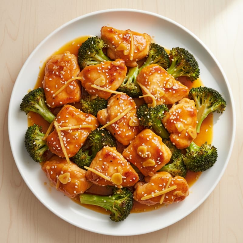 Baked Orange Chicken with Broccoli
