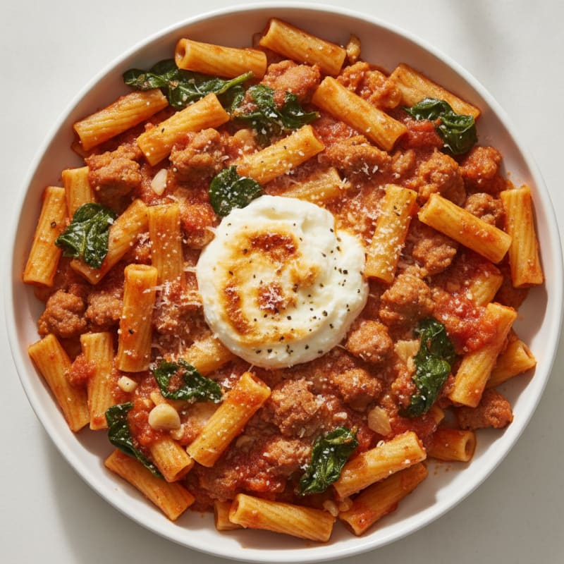 Baked Ziti with Ricotta and Sausage