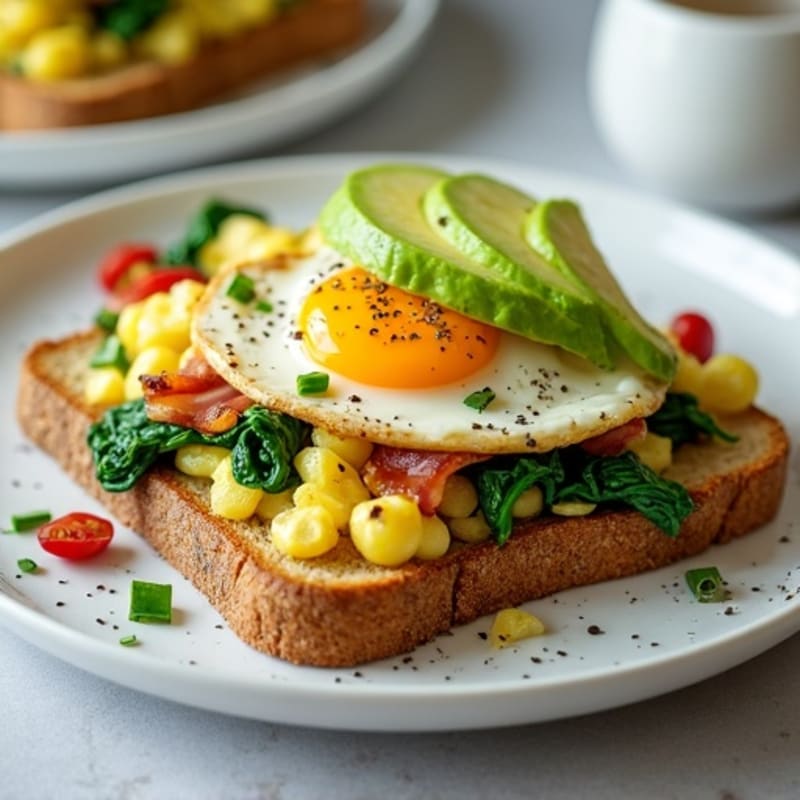 Egg White Scramble with Spinach and Turkey Bacon