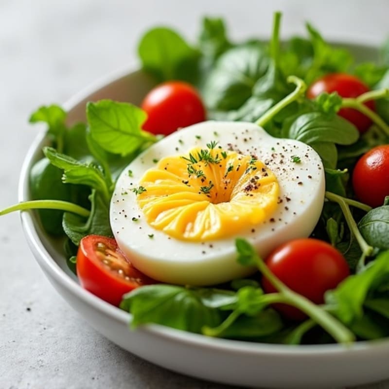 Creamy Hard Boiled Egg Salad with Fresh Greens