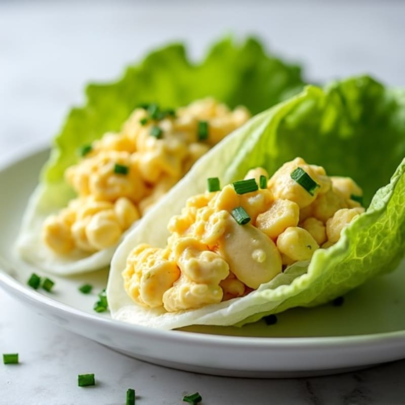 Creamy Egg Salad Lettuce Wraps