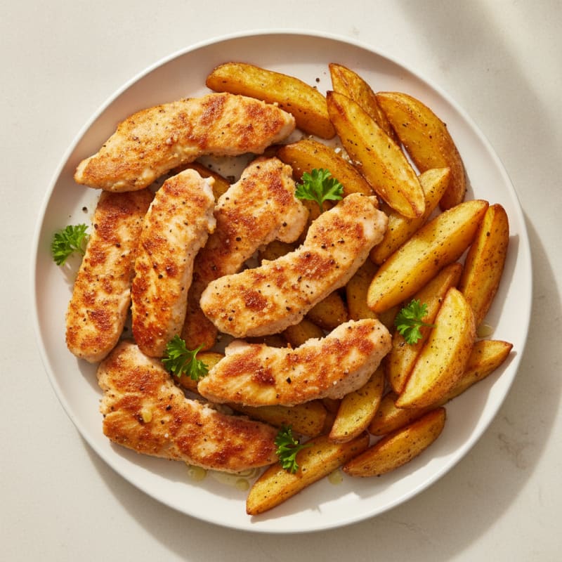 Chicken Strips with Roasted Potatoes