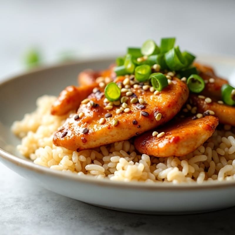 Ginger-Sesame Chicken with Fluffy Jasmine Rice