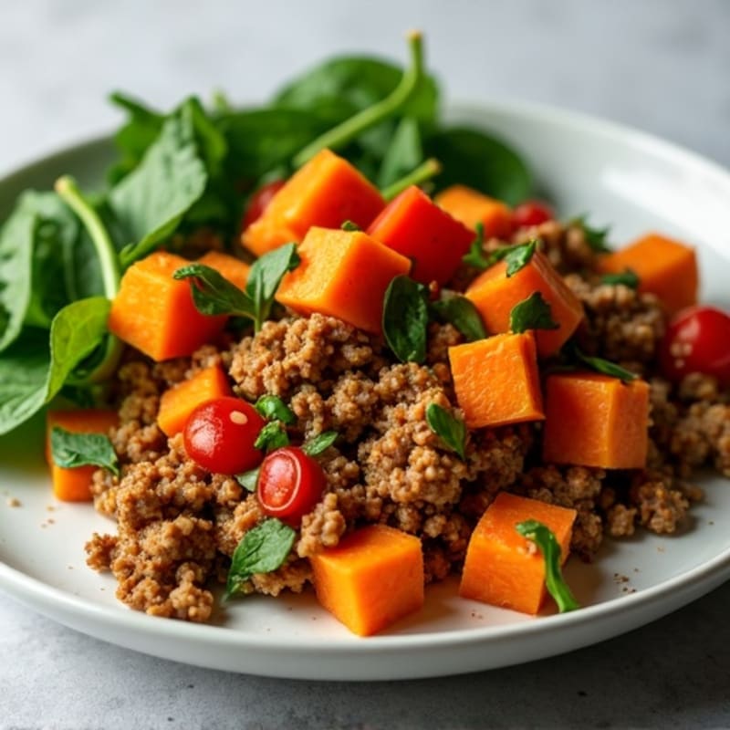 Hearty Ground Turkey and Sweet Potato Skillet