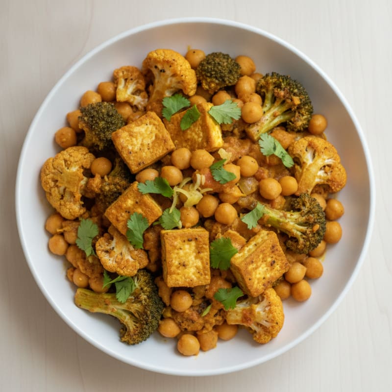 Roasted Vegetable and Chickpea Curry