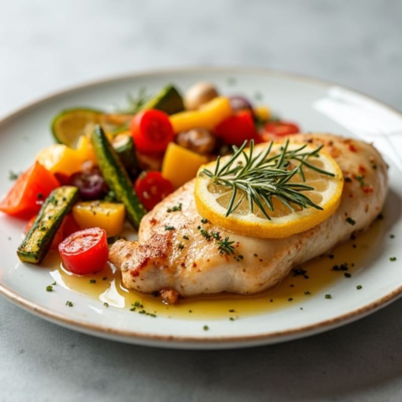 Lemon Herb Roasted Chicken with Crispy Sheet Pan Vegetables