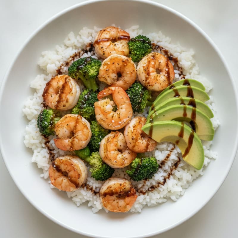 Shrimp and Avocado Rice Bowl