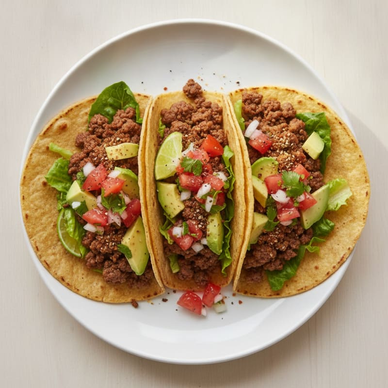 Ground Beef Tacos with Fresh Salsa