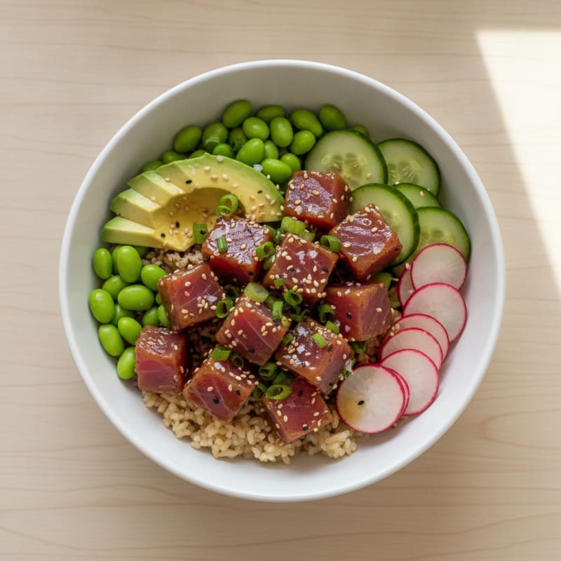 Ahi Tuna Hawaiian Poke Bowl