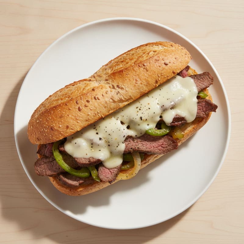 Classic Philly Cheesesteak Sandwich