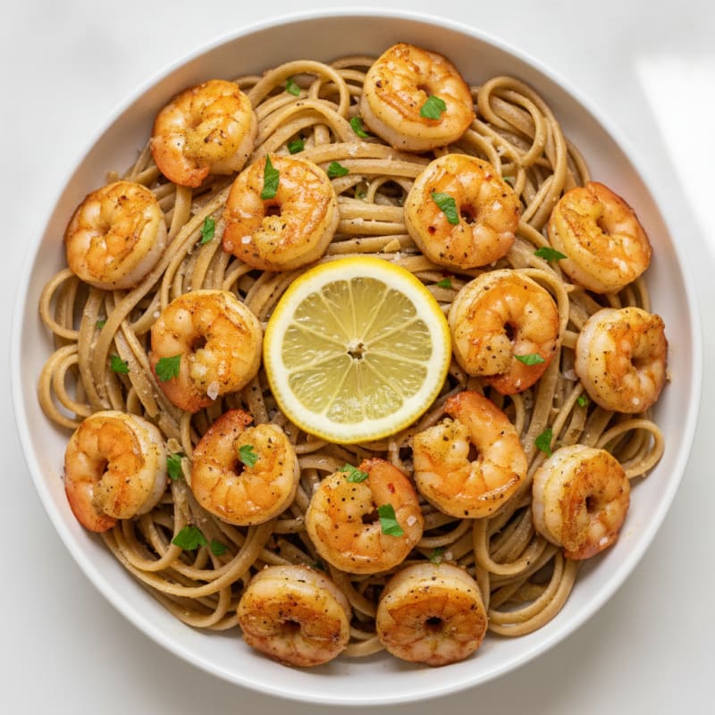 Garlic Butter Shrimp Scampi with Linguine