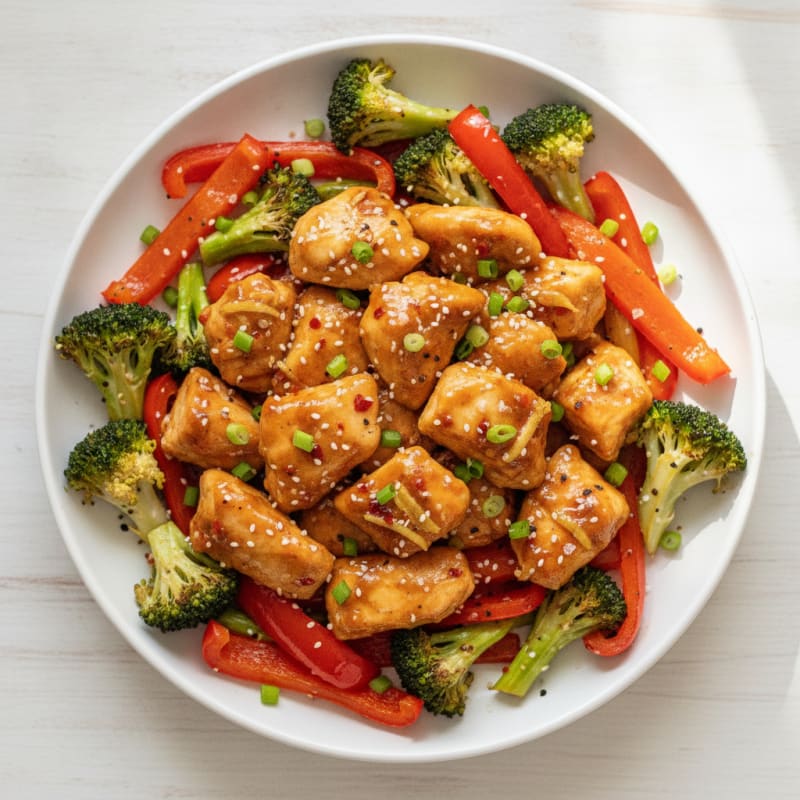 Spicy Teriyaki Chicken with Roasted Vegetables