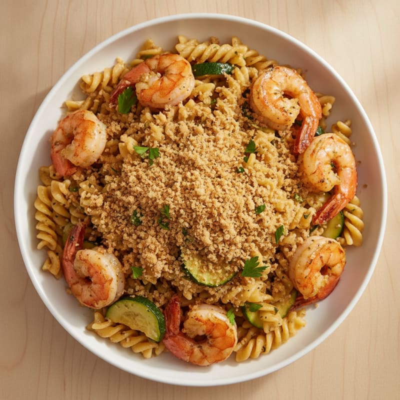 Garlic Herb Butter Pasta with Toasted Breadcrumbs