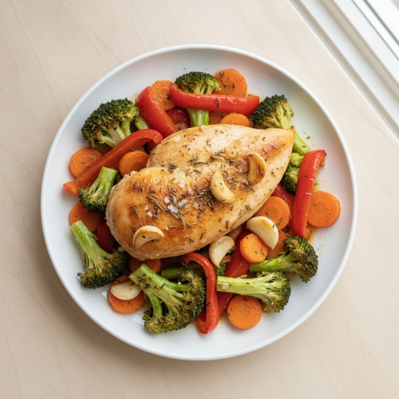 Garlic Herb Roasted Chicken with Vegetables