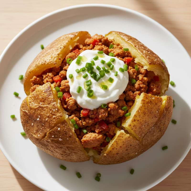 Crispy Baked Potato with Zesty Chives