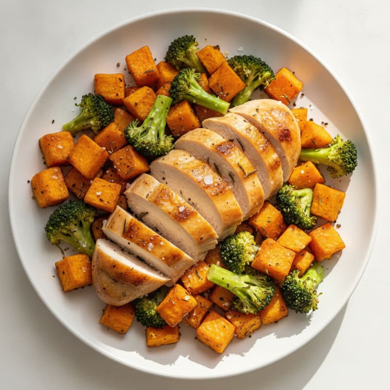 Roasted Chicken and Sweet Potato Medley