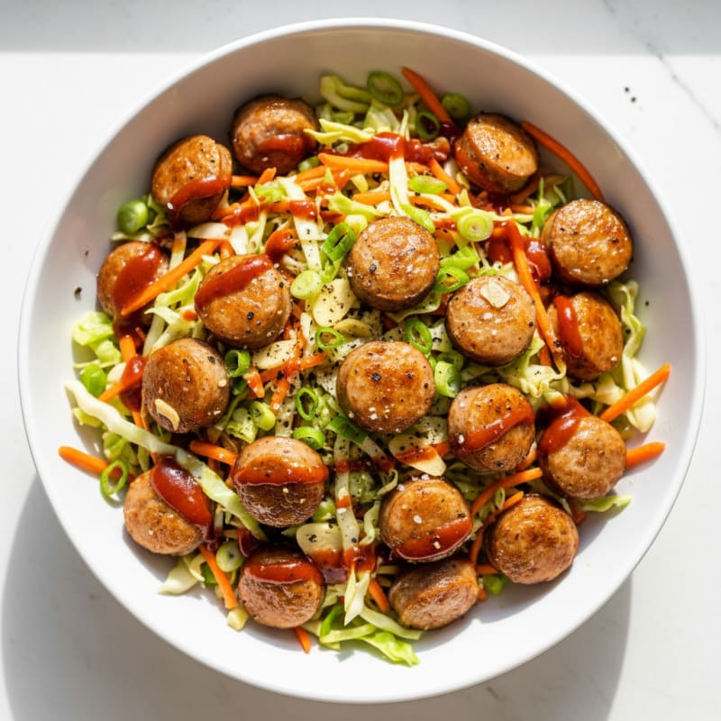 Chicken Sausage Spring Roll Bowl