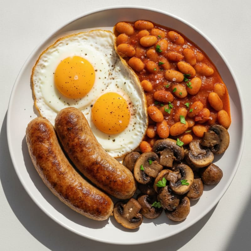 Hearty Full English Breakfast Plate