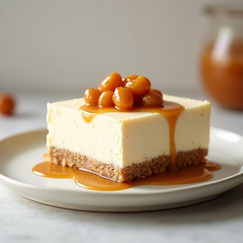 Creamy Vanilla Bean Protein Cheesecake