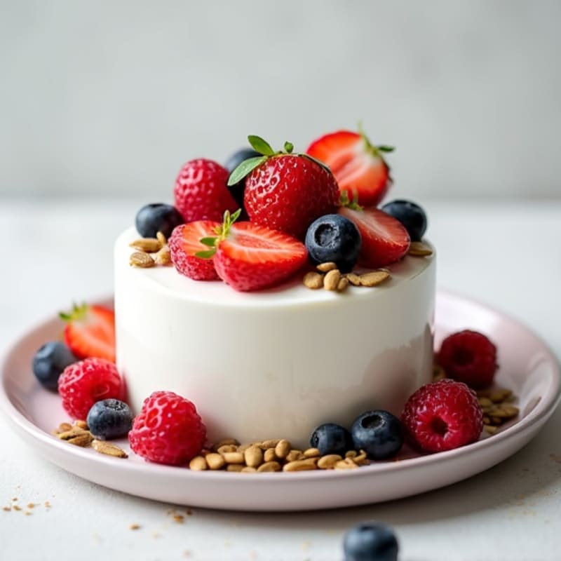 Greek Yogurt with Pumpkin Seeds and Fresh Berries