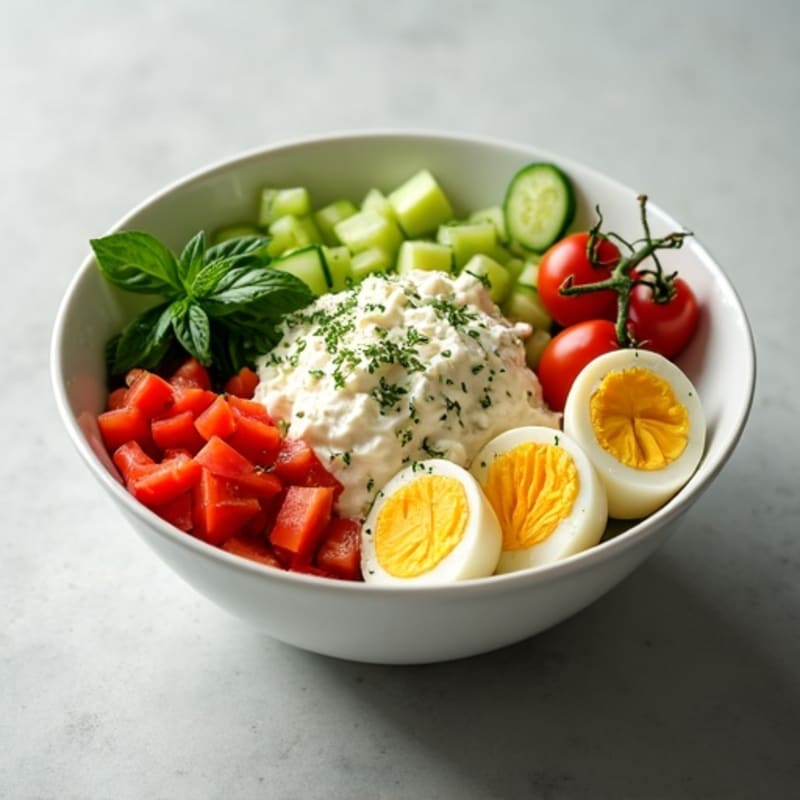 Protein-Packed Savory Cottage Cheese Bowl with Fresh Herbs