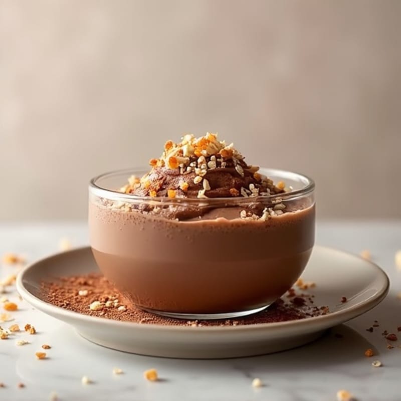 Silky Chocolate Protein Pudding with Toasted Coconut