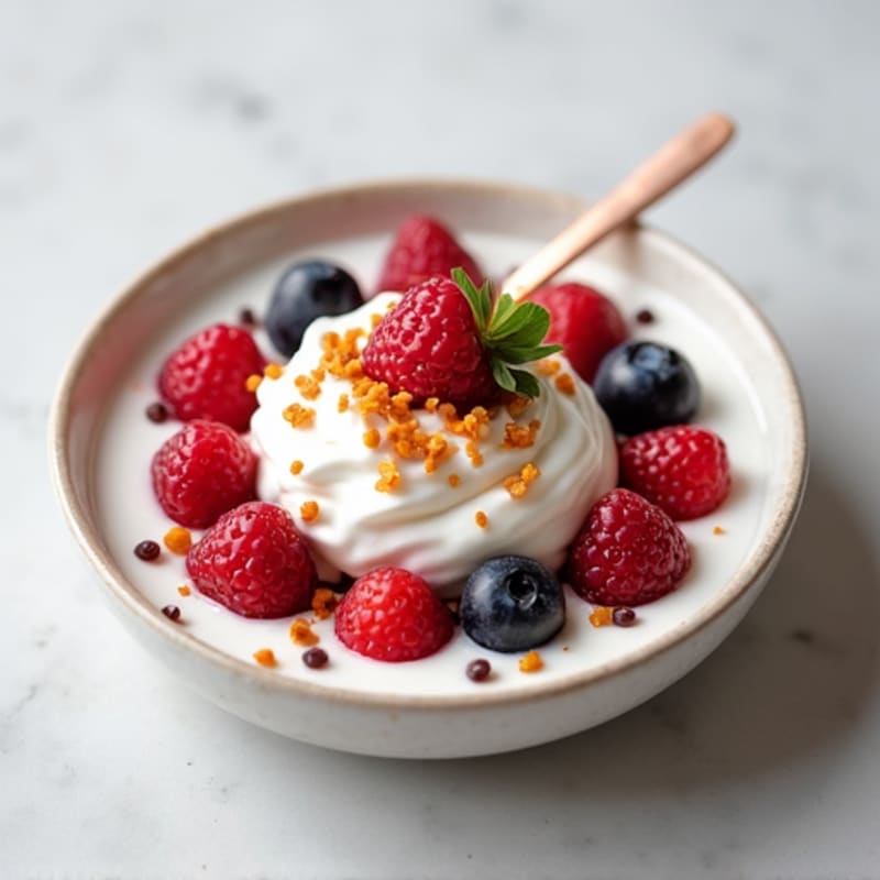 Greek Yogurt with Mixed Berries and Almond Butter