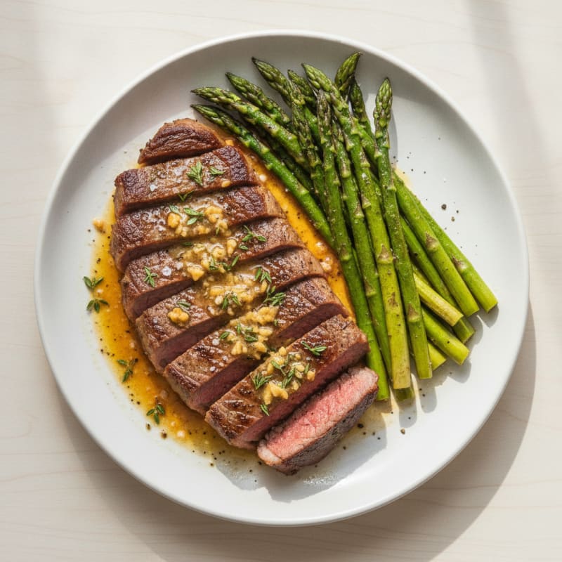 Pan-Seared Steak with Garlic Butter