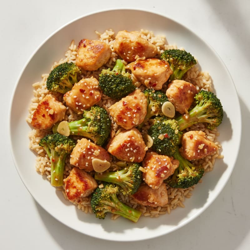 General Tso's Style Chicken and Broccoli