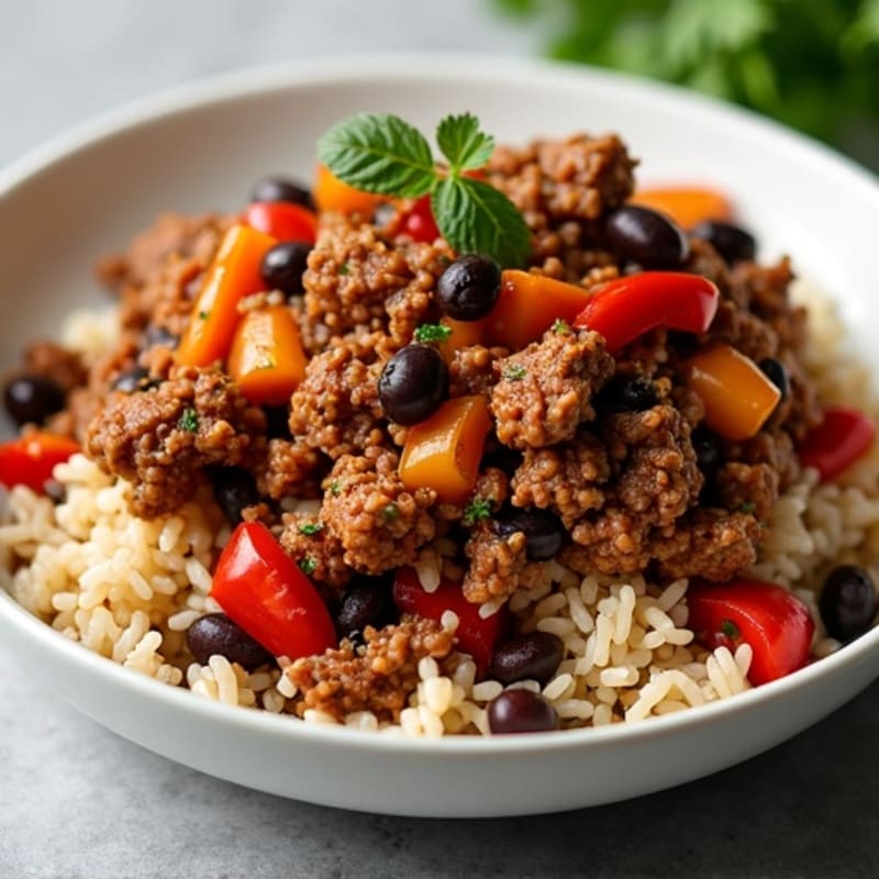 Hearty Paprika Beef and Black Bean Rice