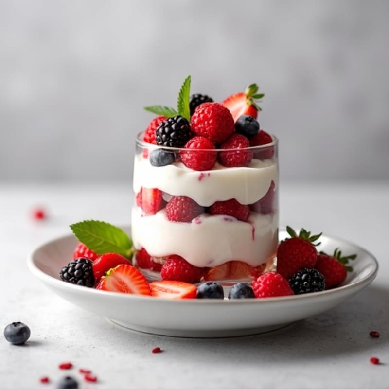 Creamy Greek Yogurt Protein Parfait with Mixed Berries