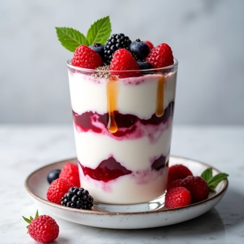 Creamy Greek Yogurt Protein Parfait with Mixed Berries