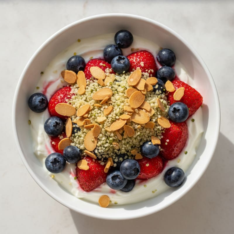 Greek Yogurt Protein Parfait with Fresh Berries