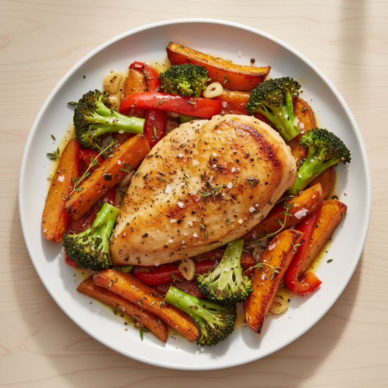 Tender Herb-Roasted Chicken and Vegetables
