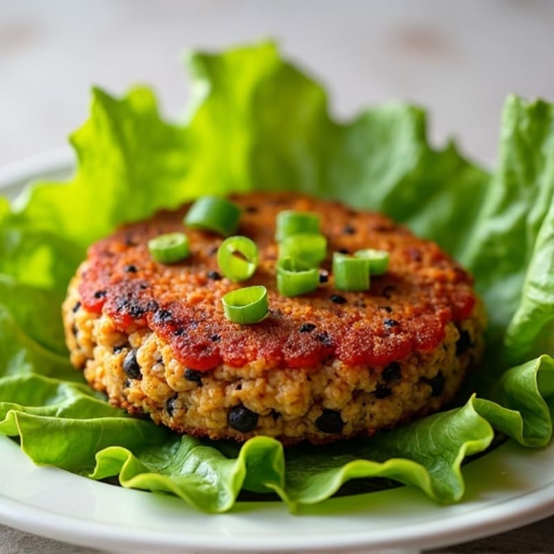 Crispy Black Bean Quinoa Burger Lettuce Wrap