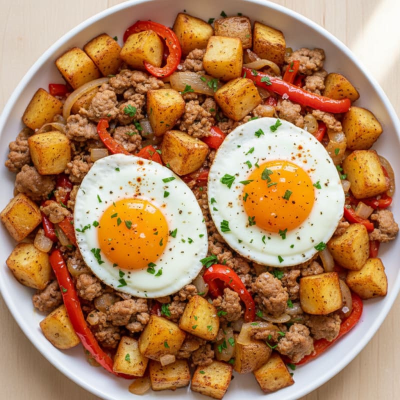 Golden Potato and Sausage Breakfast Skillet
