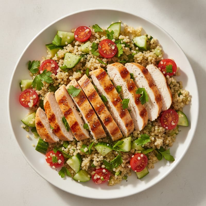 Lemon Herb Chicken and Quinoa Salad