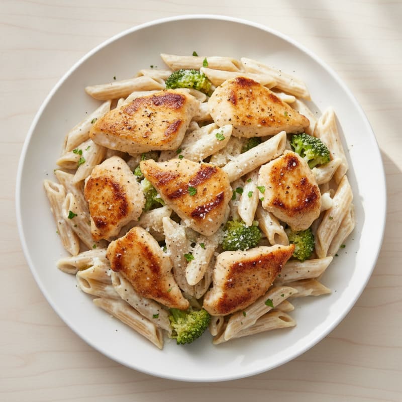 Garlic Parmesan Chicken Alfredo Pasta