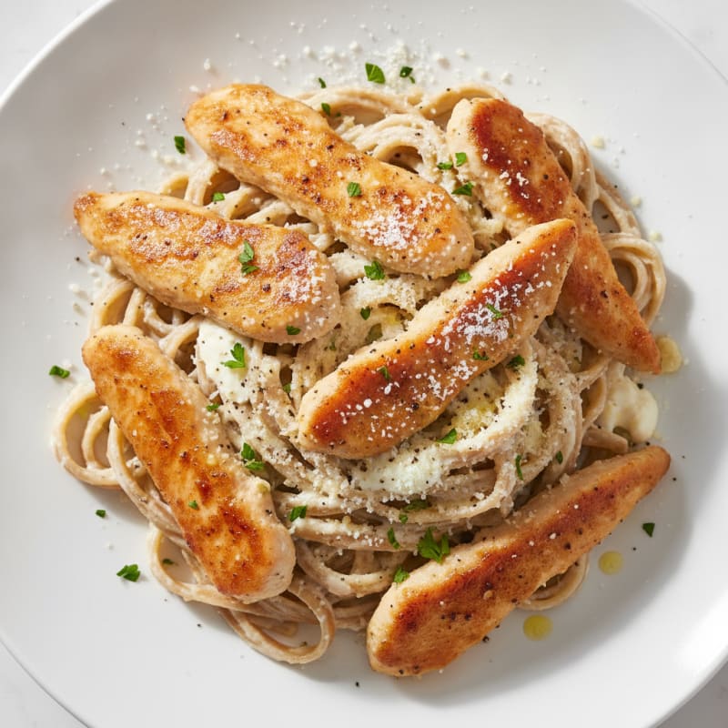 Clean Chicken Alfredo Fettuccine