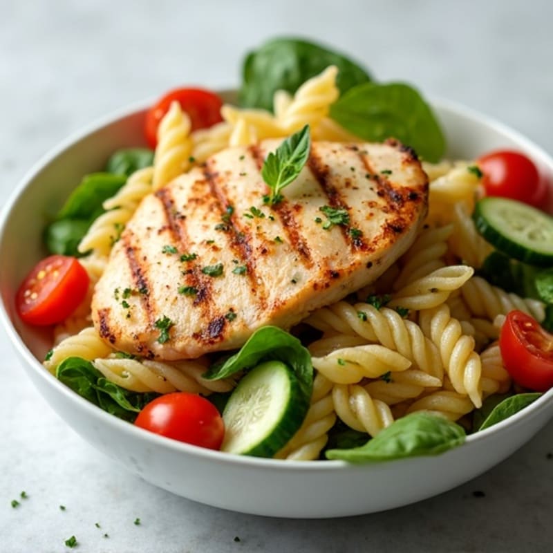 Light Lemon Herb Pasta Salad with Fresh Vegetables