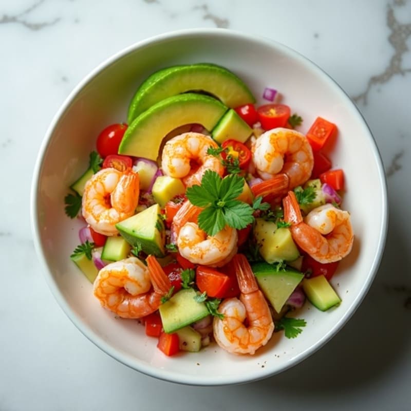 Citrus-Marinated Shrimp and Avocado Ceviche Bowl
