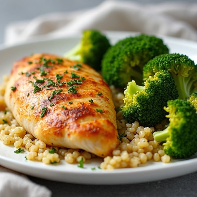 Lemon Herb Roasted Chicken with Crispy Broccoli