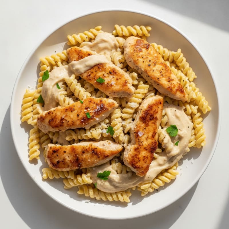Chicken Alfredo with Roasted Garlic