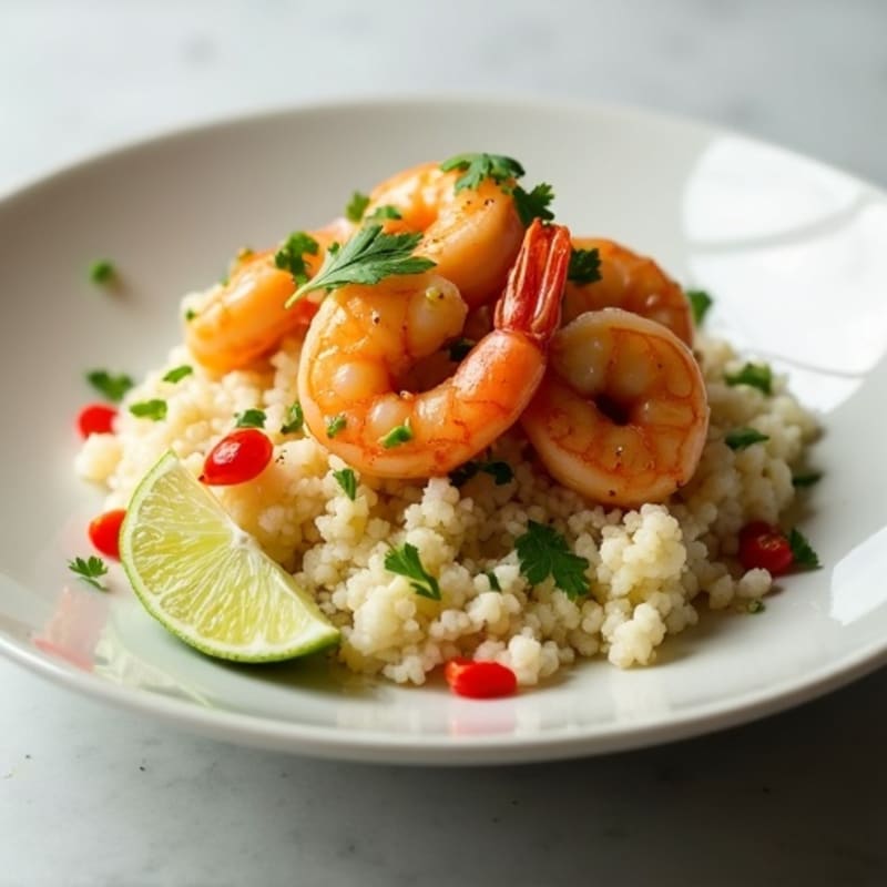 Garlic-Lime Shrimp with Coconut Cauliflower Rice