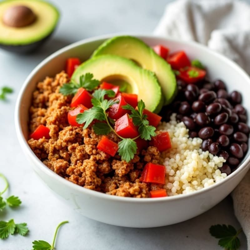 Spiced Lean Ground Turkey Taco Bowl with Fresh Pico
