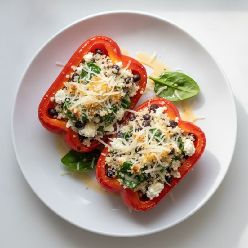 Creamy Cottage Cheese and Quinoa Stuffed Peppers