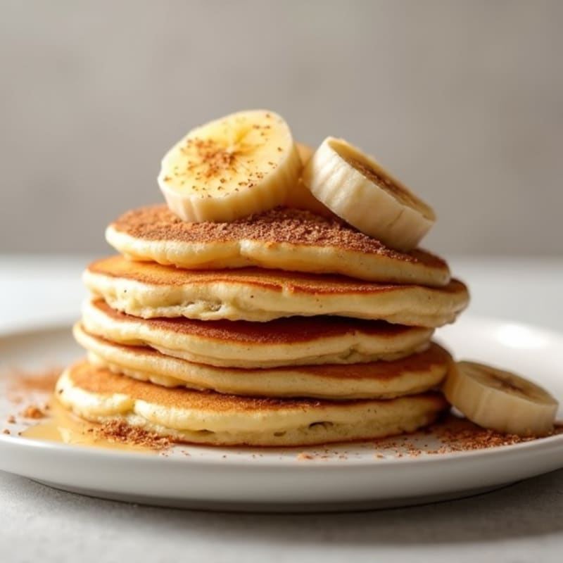 Fluffy Protein Pancakes with Warm Cinnamon Bananas