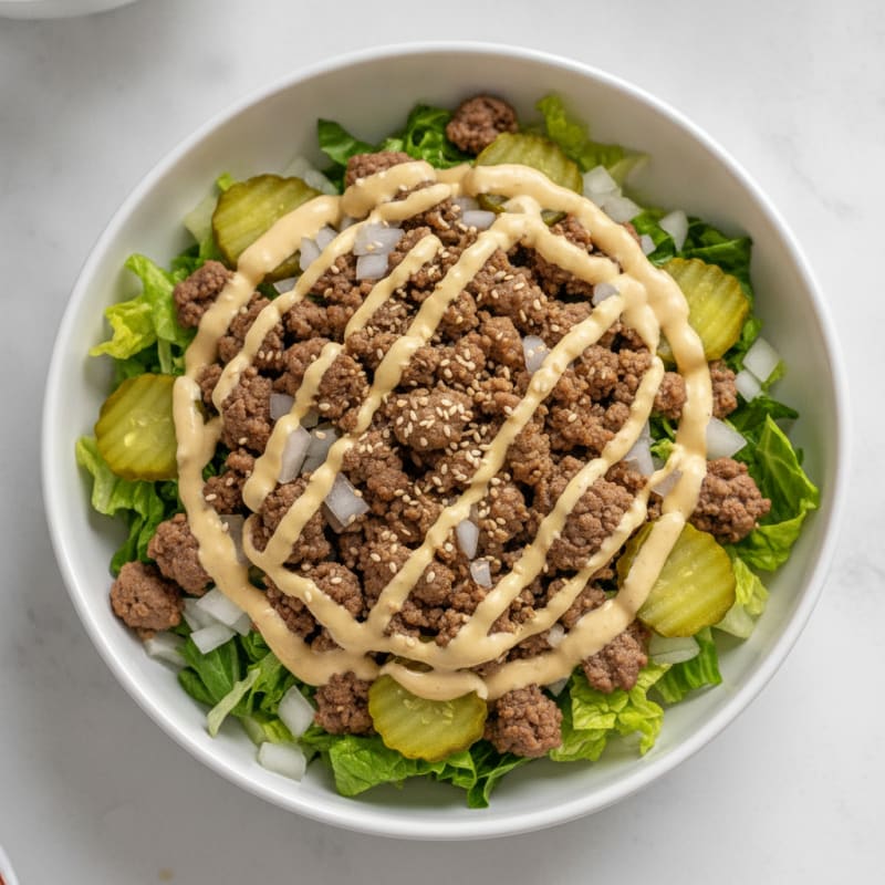 Big Mac Inspired Protein Bowl